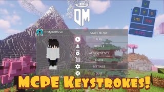 Minecraft Bedrock Keystrokes for Mobile DMOD Client Update Keystrokes and Godly UI [upl. by Gnel437]