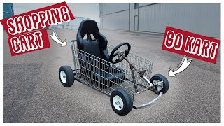 WE BUILT A SHOPPING CART GO KART [upl. by Yenolem]