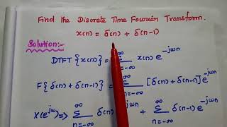 01  DTFT  Problems in Discrete Time Fourier Transform  Signals and Systems in Tamil  EC3354 [upl. by Ludwog]