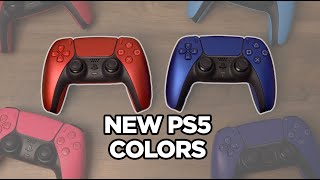 NEW PS5 Controller Colours Cobalt Blue  Volcanic Red  Whats Different  Deep Earth [upl. by Atirrehs]