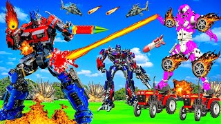 ऑप्टिमस रोबोट Magical Optimus Robot Tractor Robot Hindi Kahaniya Robot Wala Cartoon Robot Cartoon [upl. by Donia]