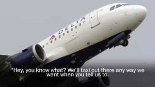 LISTEN Testy Exchange Between Delta Pilot and Air Traffic Controller  Subtitles [upl. by Eidoj]