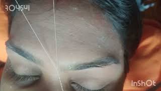 How to do forehead threading  forehead Kaise banaye sonimakover [upl. by Nnyllatsyrc]