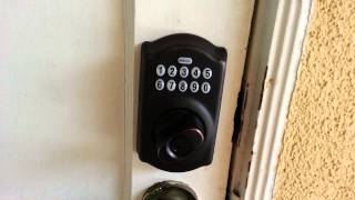 Schlage keypad Deadbolt  BE365 [upl. by Hankins]