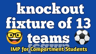 knockout fixture of 13 teams  How to draw a fixture of 13 teams  planning in sports  class 12 [upl. by Radke]