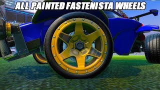 Showcasing All NEW quotFASTENISTAquot Wheels  Rocket League Showcase [upl. by Ennovehc577]