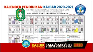 Kalender Pendidikan Kaldik Kalbar 20202021 [upl. by Etnoled]