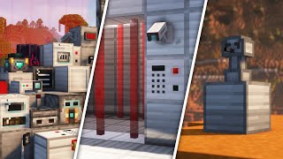 Minecraft  SECURITY CAMERA MOD Showcase Security Cameras Base Defense Surveillance [upl. by Maurizio]