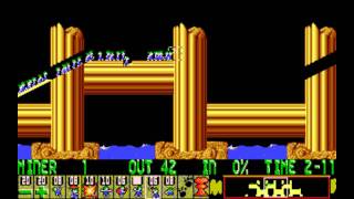 Lemmings PC  Level 30 Tricky The Crankshaft [upl. by Icyak395]