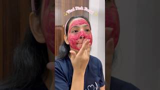 Beetroot Facial for Pink Glowing skin✨ beetroot facial shortsvideo [upl. by Ygiaf987]