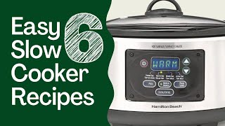 6 very EASY Crockpot  Slow Cooker Recipes [upl. by Annoiek181]