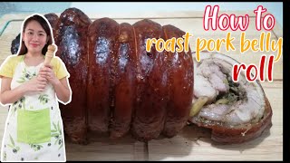 How to roast pork belly roll lechon liempo  Luto ni Mama Ann [upl. by Orpha210]