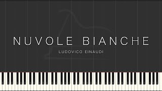 Nuvole Bianche  Ludovico Einaudi Synthesia Piano Tutorial • Joannas Piano [upl. by Anyg]