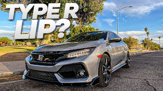 Project Daily Ep27 2017 Honda Civic Sport Touring Type R Style Front Lip Install [upl. by Mungo]