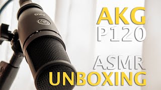 AKG P120 ASMR Unboxing and first Sound Test [upl. by Arihaj]