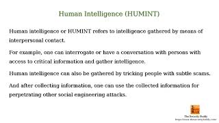 What is Human Intelligence HUMINT [upl. by Ecylahs]