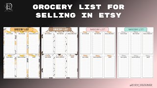 How to make Grocery list for sell in Etsy Digital product in Figma Grocery List  Etsy Edition [upl. by Nahtnoj615]