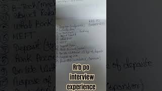 Rrb po interview experience 2024 interviewquestions [upl. by Randie582]