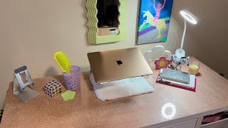 DIY Desk Makeover on a Budget  Dollar Tree Edition [upl. by Russi901]