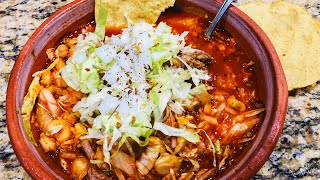 COMO HACER POZOLE ROJO CON PATITAS DE PUERCO  ESTILO JALISCO [upl. by Narah]