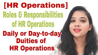 HR operations Roles amp ResponsibilitiesDuties of HR Operationslabourlawadvisor [upl. by Henden]