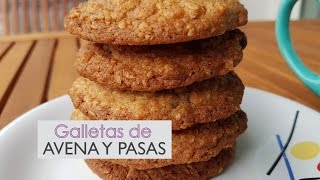 Galletas fáciles de Avena y Pasas  Caseras  Paso a paso [upl. by Brina]