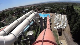 Dark Kamikaze Water Slide at Etnaland [upl. by Aciretal]