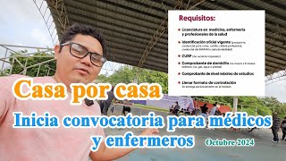 CONVOCATORIA gran oportunidad para ENFERMEROS Y MEDICOS SECRETARIA DEL BIENESTAR 🤑🤝 [upl. by Ymaj]