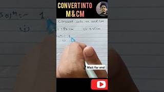 Convert cm into m amp cm  maths education mathstricks shorts trending ytshorts [upl. by Ul]