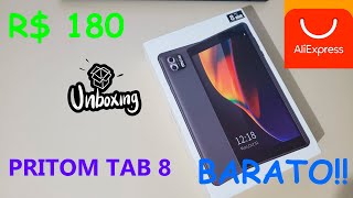 TABLET PRITOM TAB 8 Unboxing e Primeiras impressões [upl. by Kcinimod]