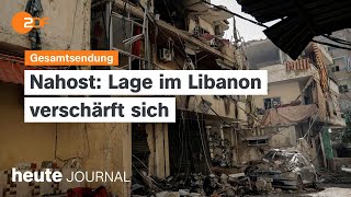 heute journal vom 05102024 Lage in Nahost Demonstrationen und Gedenken 07 Oktober OnlineSucht [upl. by Alyekahs]