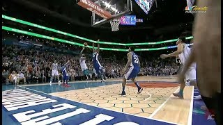 Sixers at Hornets  Jimmy Butler with the block save and win 111718 [upl. by Ykroc]