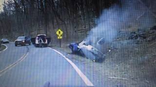 Kinnelon cops save woman before car bursts into flames [upl. by Hsotnas649]