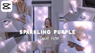 Sparkling Purple Aesthetic CapCut Filter  capcut editing tutorial [upl. by Dorkus400]