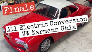 Volkswagen Karmann Ghia Gets Electric EV Conversion with Tesla Batteries Hyper 9 VW  Finale [upl. by Hyrup]