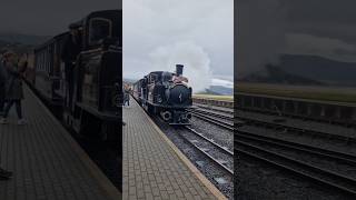 Double fairlie James spooner arriving at porthmadog station train ffestiniograilway [upl. by Pierro]