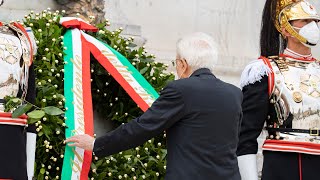 2 Giugno il Presidente Mattarella all’Altare della Patria [upl. by Chafee]