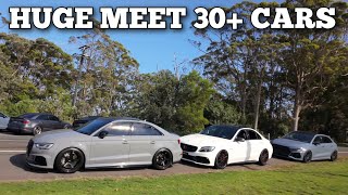 Taking The RS3 To Its First All Euro Meet  Audi BMW  AMGs Everywhere [upl. by Kciv]