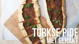 RECEPT Turkse Pide met gehakt  OhMyFoodness [upl. by Alat]