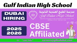 indian schools in dubai careers  Jobs in Multiple Schools  2025 [upl. by Seyer817]