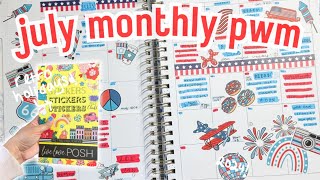 JULY 2024 MONTHLY PLAN WITH ME Monthly planner spread  big happy planner [upl. by Corissa]