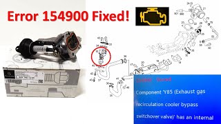 Mercedes 350 BlueTec diesel error Y85 154900 EGR check engine [upl. by Ydnak2]