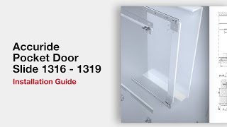 Accuride Pocket Door Slide 1316  1319 Installation Guide [upl. by Stewart]