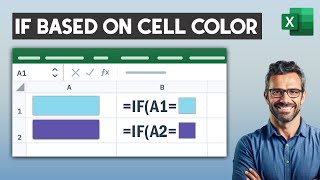 IF Statement in Excel Based On Cell Color  Excel Formula [upl. by Gen]