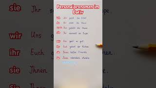 Personalpronomen im Dativ deutsch deutschlernen deutschfüranfänger german learngerman shorts [upl. by Attenat]