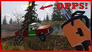 I CUT A TREE DOWN ON MY TRUCK  MON BAZOU [upl. by Llerreg]