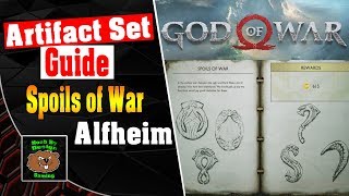 God of War  All Artifact Locations for Alfheim  Spoils of War Artifact Set [upl. by Jehiah592]