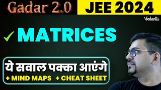 Matrices Class 12 JEE PYQs  JEE 2024 Maths New Syllabus  Class 12 Maths  Harsh Sir VedantuMath [upl. by Knowles]