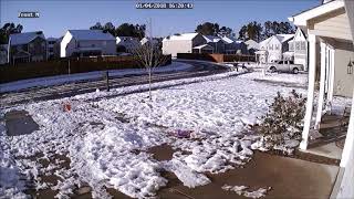 2018 South Carolina Bomb Cyclone Snow Timelapse [upl. by Kidder]