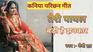 तेरी पायल बड़ी है झनकार  Teri Payal Badi Hai Jhankar  कनिया परिछन गीत [upl. by Nanyk]